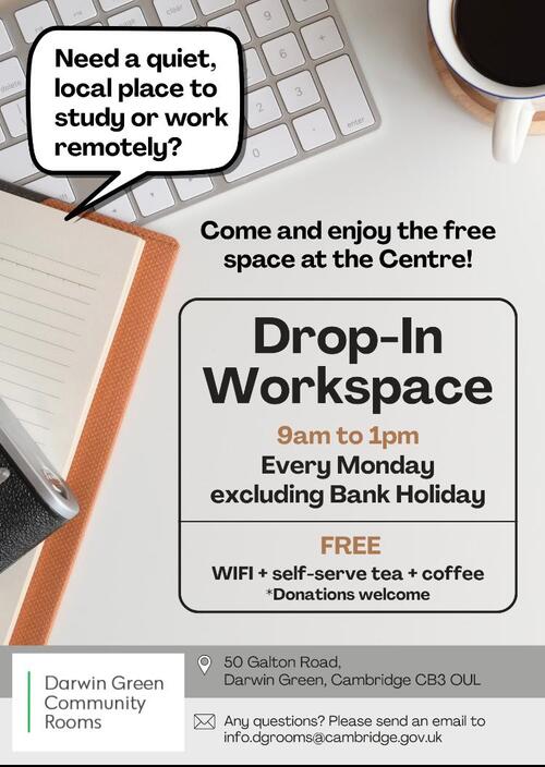 Announcement picture for the workspace drop-in