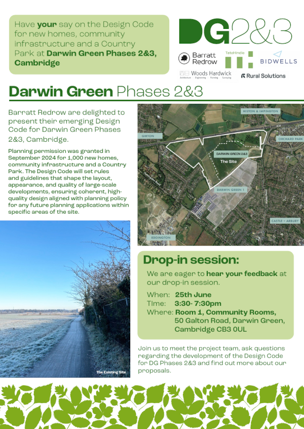 Barratt’s leaflet page 1, featuring a map of the area, and the text quoted in
this post