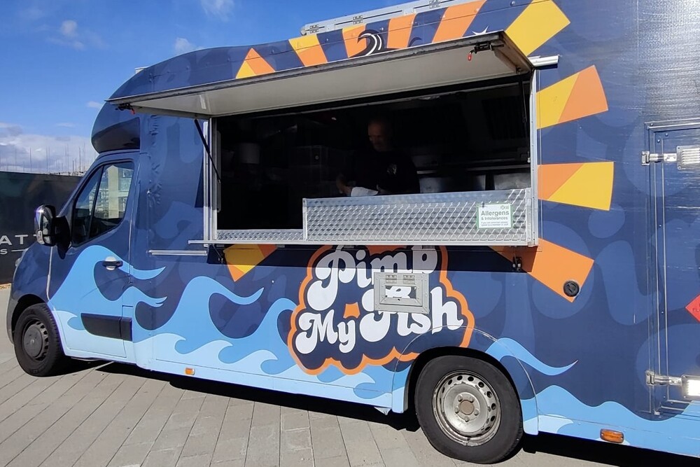 Pimp My Fish's truck being set up