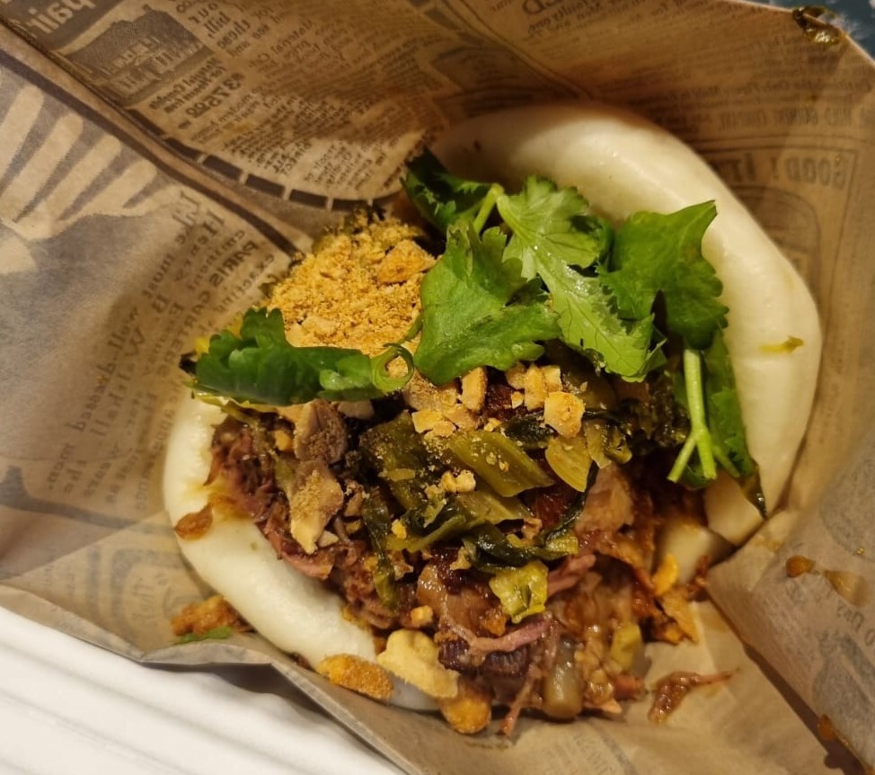 A wrap from HitWrap, on a brown wrapping paper